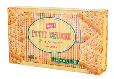 BISCUITS PETIT BEURRE 16/400GR YARYCH UKRAINE