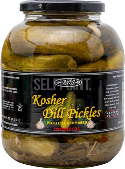 CUCUMBERS PICKLED W/DILL KOSHER 6/1360ML R&S N1397