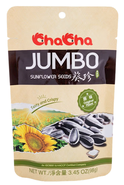 SUNFLOWER SEEDS JUMBO ROASTED 22/98GR CHACHA