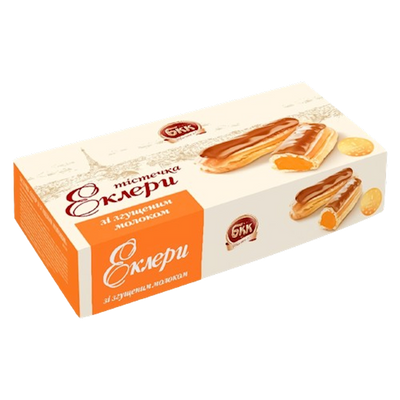 ECLAIRS W/CONDENSED MILK 8/360GR BKK UKRAINE N4567
