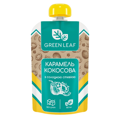 TOPPING COCONUT&SALTED CARAMEL W/STEVIA 12/90GR GREEN LEAF UKRAINE