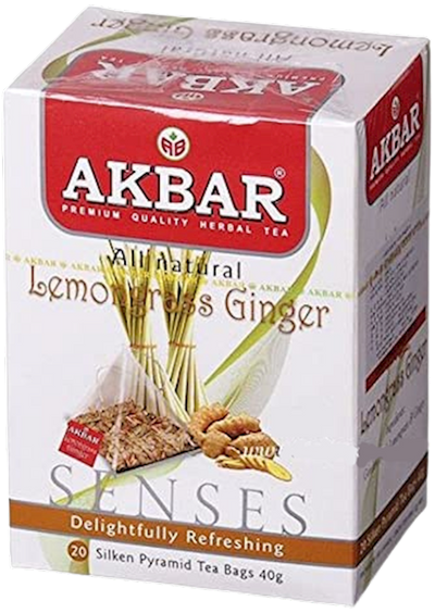 TEA  AKBAR HERBAL LEMONGRASS GINGER PYRAMIDS 10/(20X2GR) SRI-LANKA