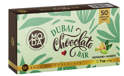 CHOCOLATE BAR DUBAI W/PISTACHIO&KATAIFI 6/200GR MODA N310101