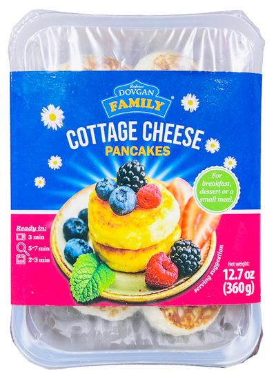 COTTAGE CHEESE PANCAKES SIRNIKI W/VANILLA FLAVOR 10/360GR DOVGAN N90830360