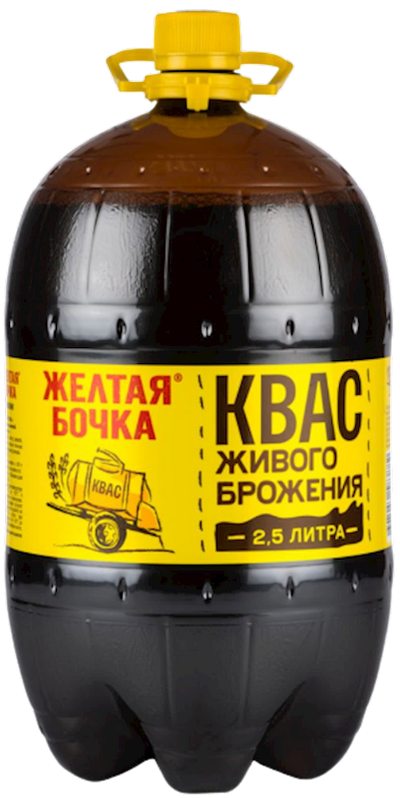 KVAS ZHELTAYA BOCHKA 4/2.5L ZAVOD TREHSOSNENSKIY RUSSIA