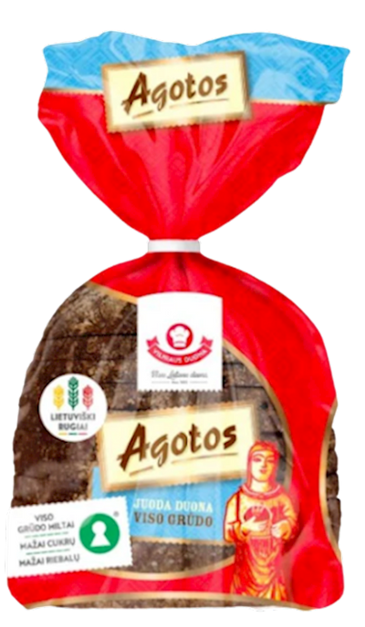 BREAD DARK AGATHAS SLICED 10/375GR LITHUANIA N218010