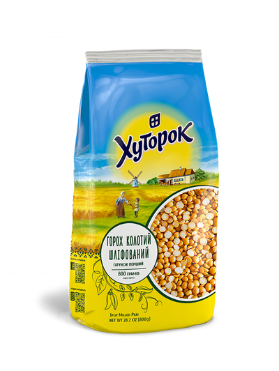 PEAS POLISHED SPLIT 20/800GR HUTOROK UKRAINE 4823127306314