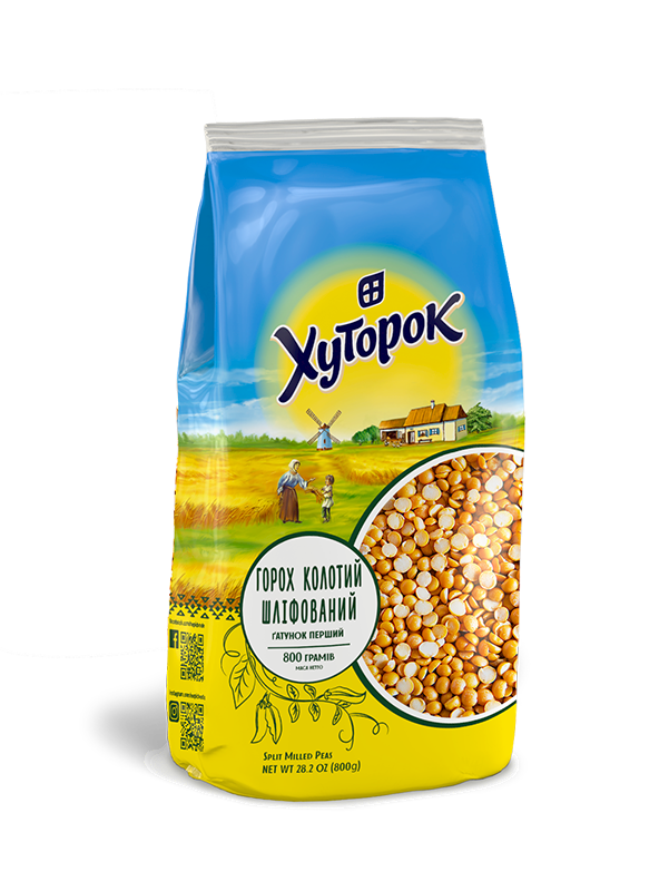 PEAS POLISHED SPLIT 20/800GR HUTOROK UKRAINE 4823127306314