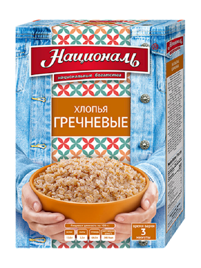 BUCKWHEAT FLAKES 12/400GR NATSIONAL N23