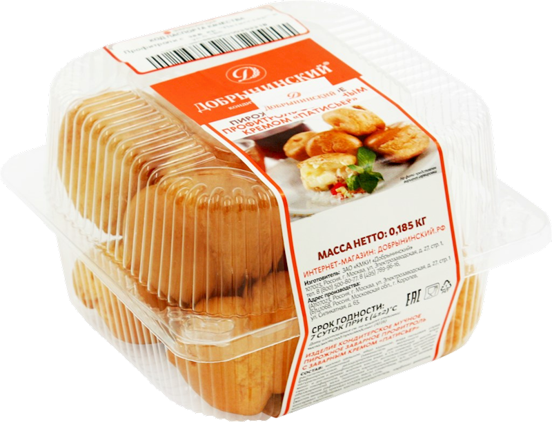 CAKES PROFITEROLE W/CUSTARD PATISSIER 24/185GR DOBRYNINSKIY N6869