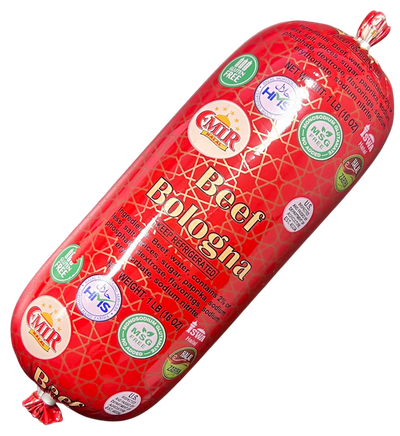 BEEF BOLOGNA CHUNK (SHORT) 12/1LB EMIR HALAL BY LB