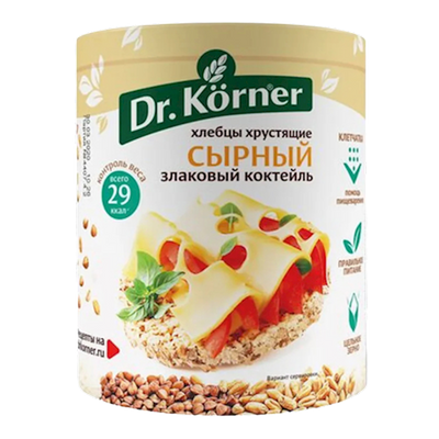 HLEBTSI DR.KORNER ZLAKOVIY COCTAIL W/CHEESE FLAVOR 20/100GR RUSSIA N3185