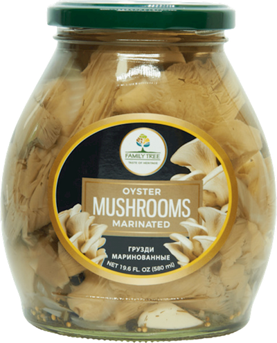 MUSHROOMS OYSTER MARINATED 12/580ML FAMILY TREE