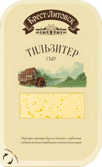 CHEESE TILZITER 45% SLICED 8/130GR BREST LITOVSK BELARUS N3300