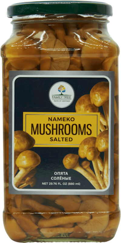 MUSHROOMS NAMEKO SALTED 12/880ML FAMILY TREE