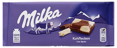 CHOCOLATE BAR MILK KUHFLECKEN HAPPY COW 24/90GR MILKA GERMANY N4043372