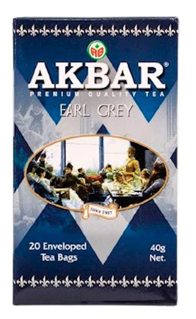 TEA  AKBAR BLACK EARL GREY 24/(20X2GR) SRI-LANKA