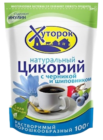 CHICORY POWDER W/ROSEHIP&BLUEBERRY BABUSHKIN HUTOROK 12/100GR N10435 RUSSIA