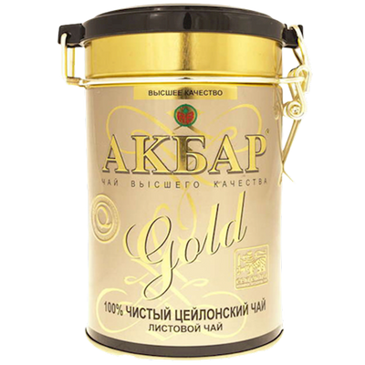 TEA AKBAR BLACK CEYLON GOLD TIN 10/450GR SRI-LANKA