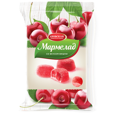 MARMELADE W/CHERRY FLAVOR 12/300GR AZOVSKAYA