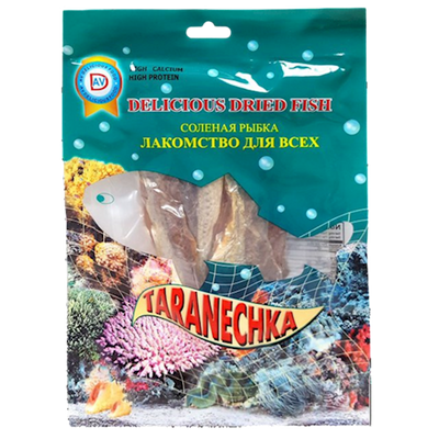 DRY FISH SAURIDA (TARANECHKA) VACUUM PACKED 10/90GR  AV DELICIOUS N AV105(6)