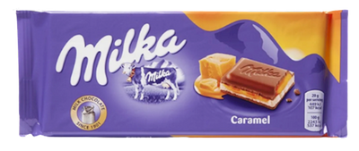 CHOCOLATE BAR MILK W/CARAMEL FILLING 23/100GR MILKA GERMANY N4050568