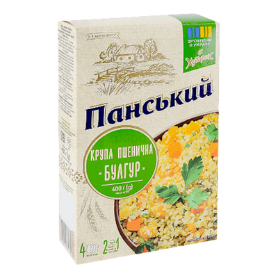 WHEAT GROATS BULGUR 20/(4X100GR) HUTOROK PANSKIY N6173