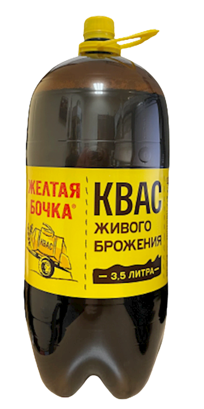 KVAS ZHELTAYA BOCHKA 4/3.5L ZAVOD TREHSOSNENSKIY RUSSIA