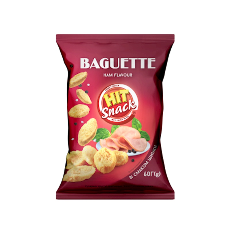 CROUTONS BAGUETTE CRISPY W/HAM 30/60GR ZOLOTE ZERNO N502