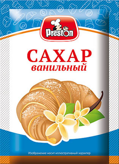 SUGAR VANILLA 40/15GR PRESTON RUSSIA NA33328