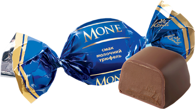CANDIES PACKED CHOCOLATE W/MILK TRUFFLE FLAVOR MONE 1/15.4LB KONTI UKRAINE N7345 (7/1000GR)