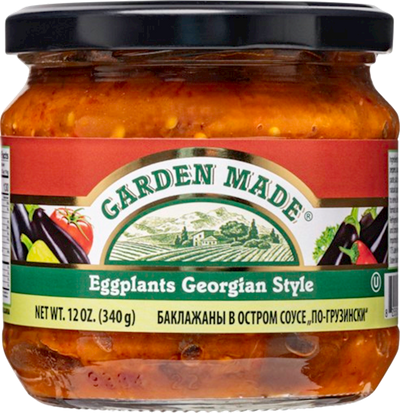 EGGPLANTS GEORGIAN STYLE 6/12 OZ (340GR) GARDEN MADE BULGARIA N49046