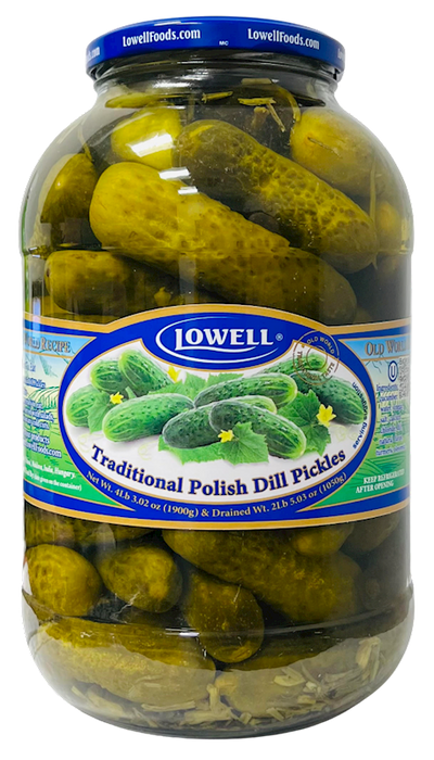 PICKLES W/DILL TRADITIONAL POLISH 6/1850GR LOWELL N0201LF7190