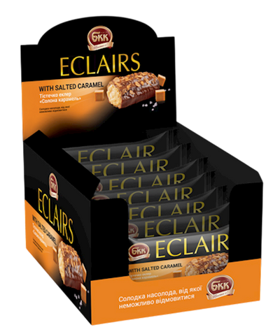 ECLAIRS W/SALTED CARAMEL 4/(10X60GR) BKK UKRAINE N6042
