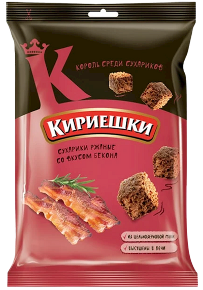 DRY BREAD RYE W/BACON FLAVOR 28/100GR KIRIESHKI NMBC262