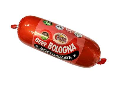 BEEF BOLOGNA DOCTORSKAYA CHUNK (SHORT) 12/0.85LB EMIR HALAL BY LB N2755