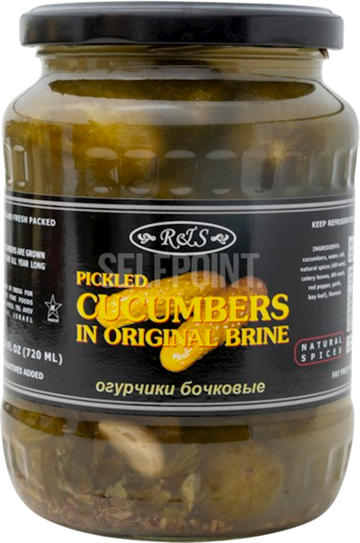 CUCUMBERS PICKLED ORIGINAL IN  BRINE 12/720ML R&S N1021