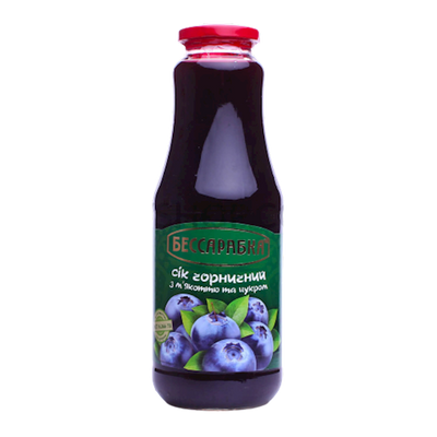 JUICE BLUEBERRY PASTEURIZED 6/1L BESSARABKA UKRAINE