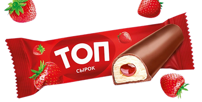 CHEESE BAR GLAZED W/STRAWBERRY TOP 18/40GR SAVUSHKIN PRODUCT N3415