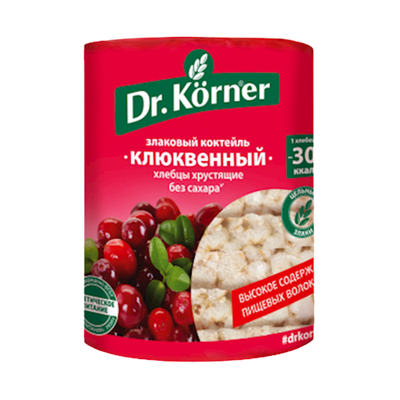 HLEBTSI DR.KORNER ZLAKOVIY COCTAIL W/CRANBERRY 20/100GR RUSSIA N1768
