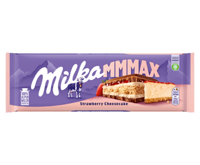 CHOCOLATE BAR MMMAX ERDBEER STRAWBERRY 13/300GR MILKA  AUSTRIA N4014665