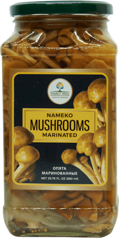 MUSHROOMS NAMEKO MARINATED 12/880ML FAMILY TREE