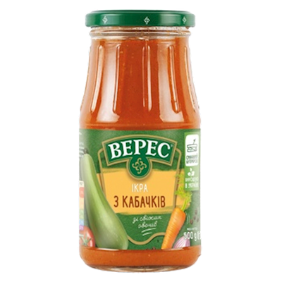 ZUCCHINI SPREAD 12/500GR VERES UKRAINE