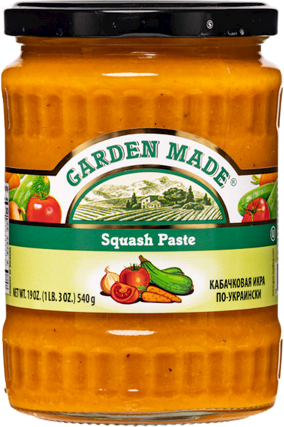 SQUASH PASTE UKRAINIAN STYLE 12/19OZ GARDEN MADE BULGARIA N04688