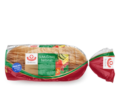 BREAD SANDWICH WHITE BATON SLICED 5/350GR LITHUANIA N218092