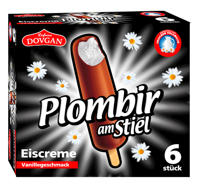 ICE CREAM PLOMBIR VANILLA 6PC 6/480ML DOVGAN N92320480
