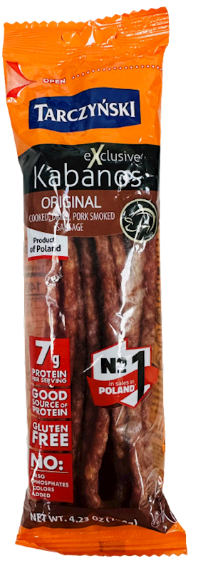 KABANOSY SMOKED&DRIED PORK EXCLUSIVE ORIGINAL 22/120GR BY CS TARCZYNSKI N0125 POLAND