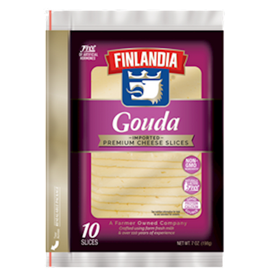 CHEESE GOUDA SLICED 12/198GR FINLANDIA N08023/50108