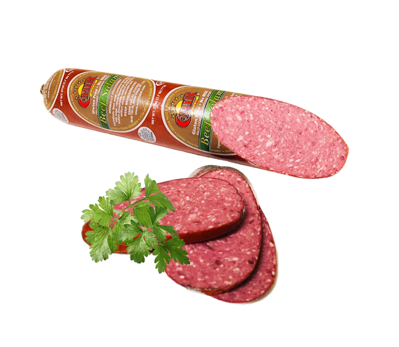BEEF SMOKED HARD SALAMI LONG 16/1.5LB EMIR HALAL BY LB