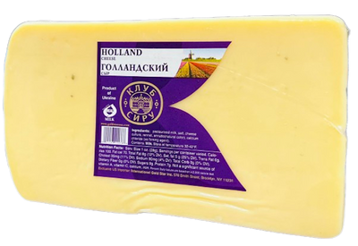 CHEESE HOLLAND CHUNK 1/1LB CHEESE CLUB UKRAINE N42278